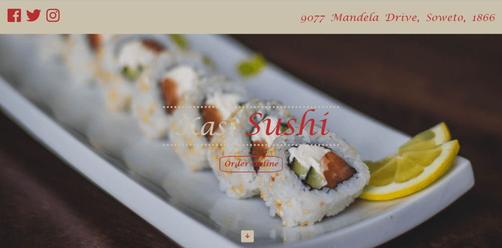Sushi-Bar Web Template Landing page